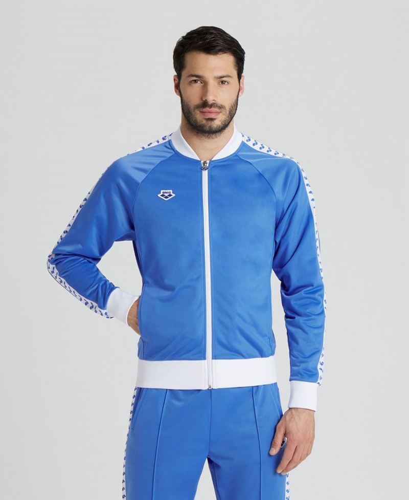 Veste Arena Relax IV Team Full-Zip Bleu Blanche Homme | YLJ-79831131