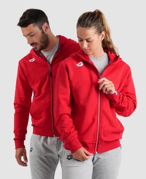 Veste Arena Team Encapuchonné Panel Rouge Homme | MZG-01725426