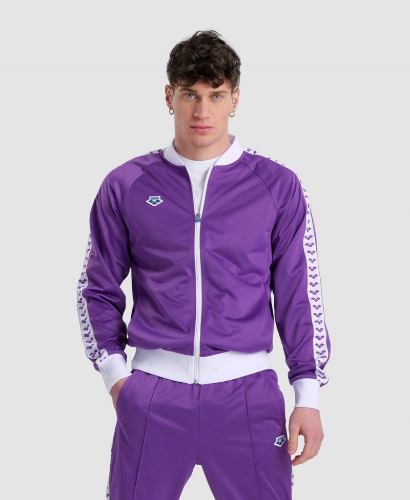 Veste Arena Relax IV Team Full-Zip Violette Blanche Homme | UMH-26066434