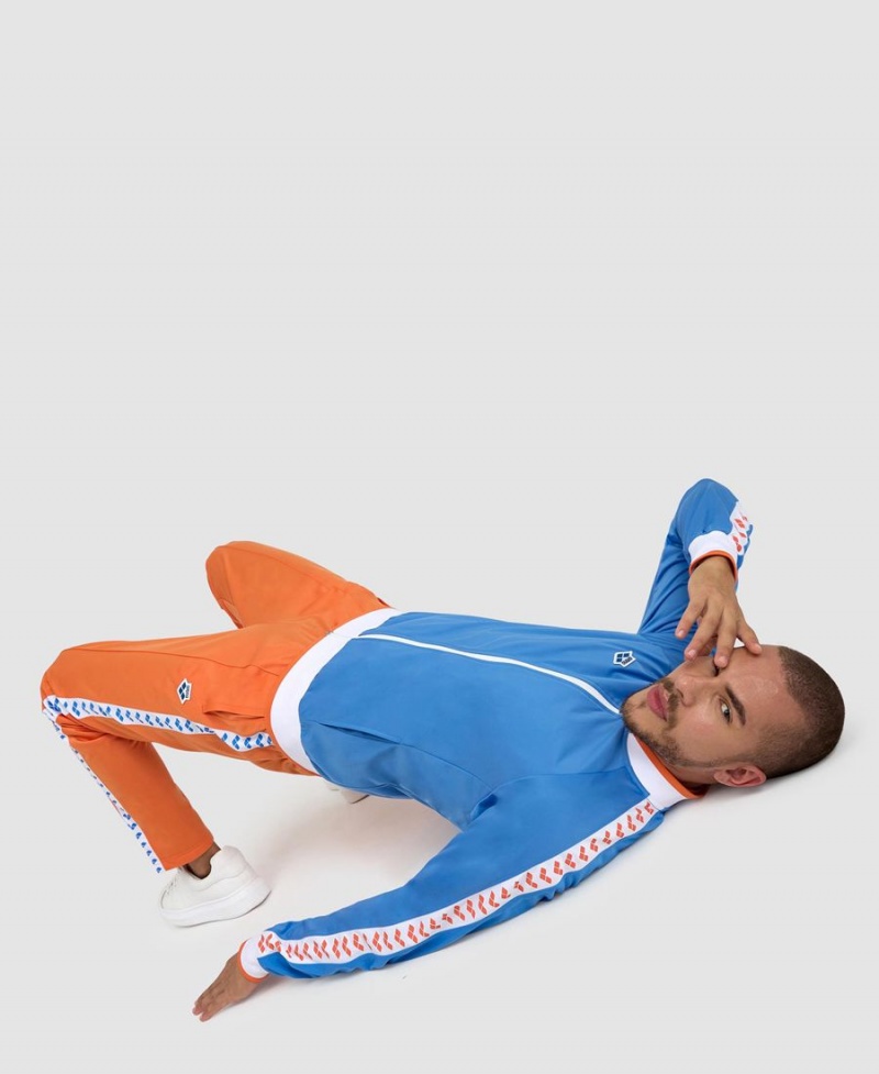 Veste Arena Relax IV Team Full-Zip Bleu Blanche Orange Homme | CDX-50867045