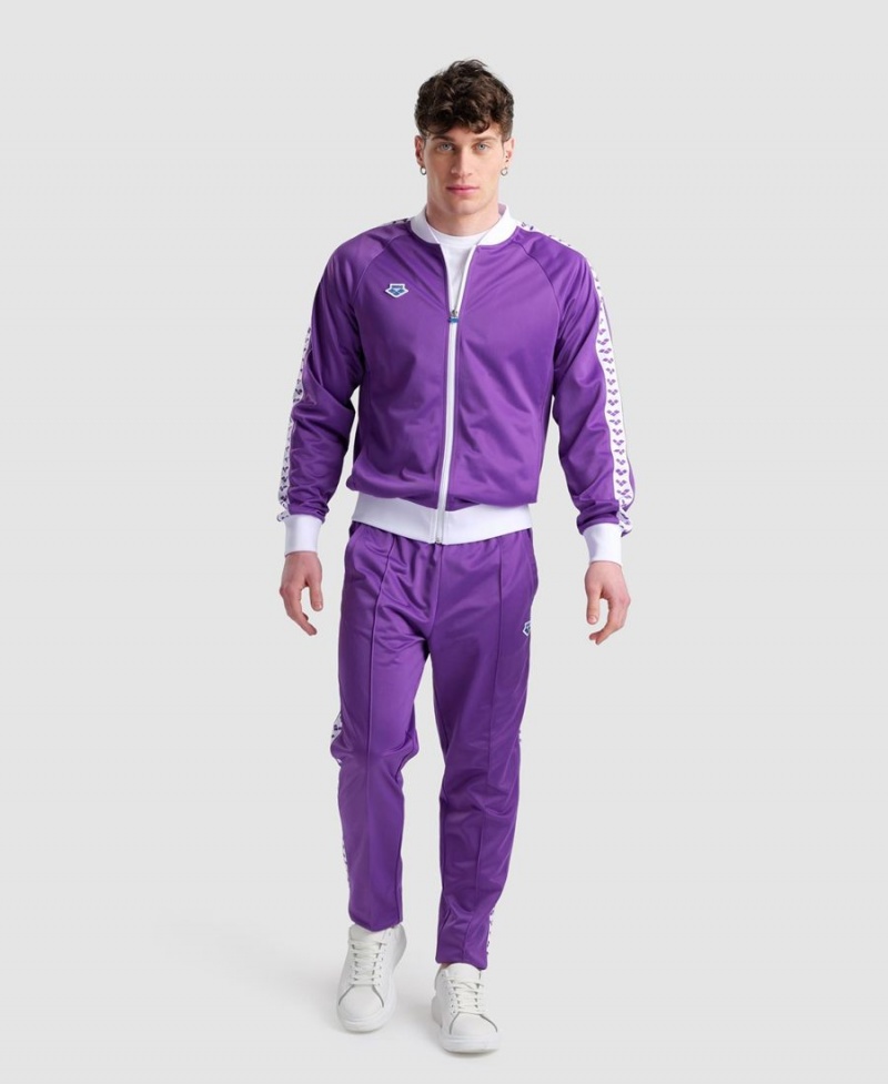 Veste Arena Relax IV Team Full-Zip Violette Blanche Homme | UMH-26066434