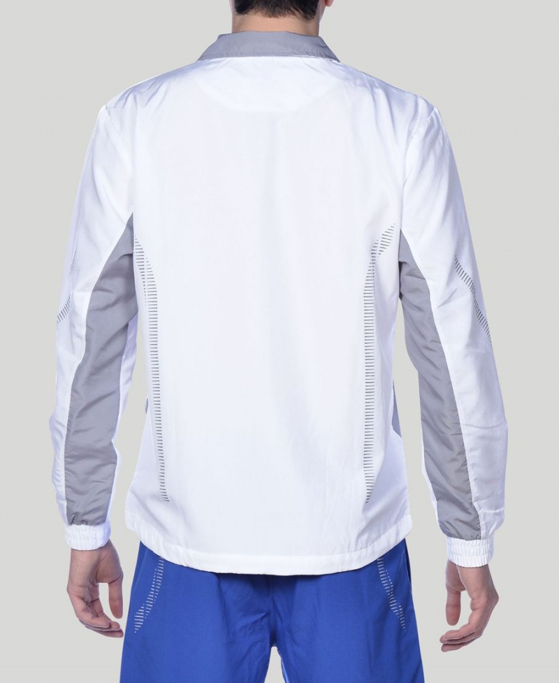 Veste Arena Team Line Warm-Up Blanche Homme | NFU-65331021