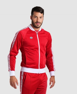 Veste Arena Relax IV Team Full-Zip Rouge Blanche Homme | PJA-81222699