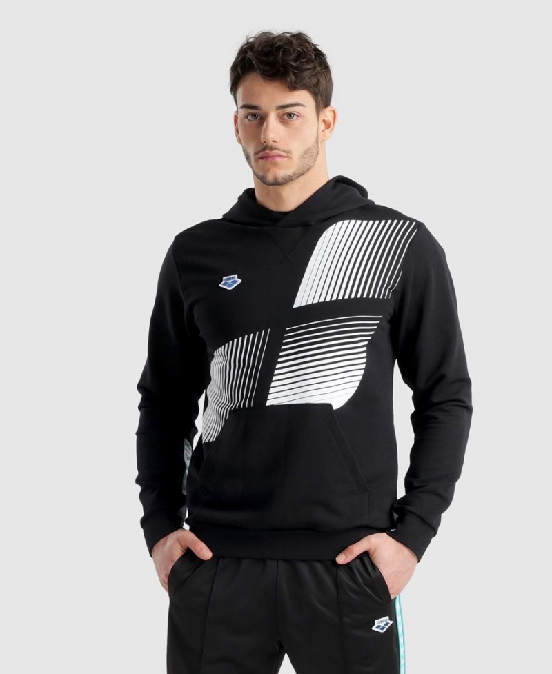 Sweat a Capuche Arena Diamonds Solid Noir Blanche Homme | OQH-48279481