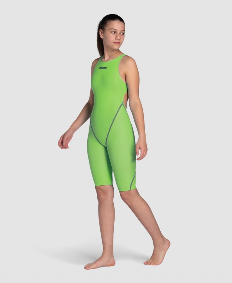 Combinaison Natation Arena Powerskin ST Next Limited Edition Open Back Jr Vert Fille | OVL-81995831