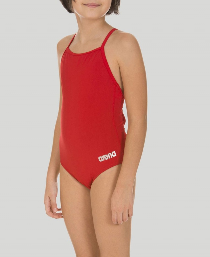 Maillot de Bain Arena Master Youth Light Drop Back Rouge Fille | JMQ-43576800