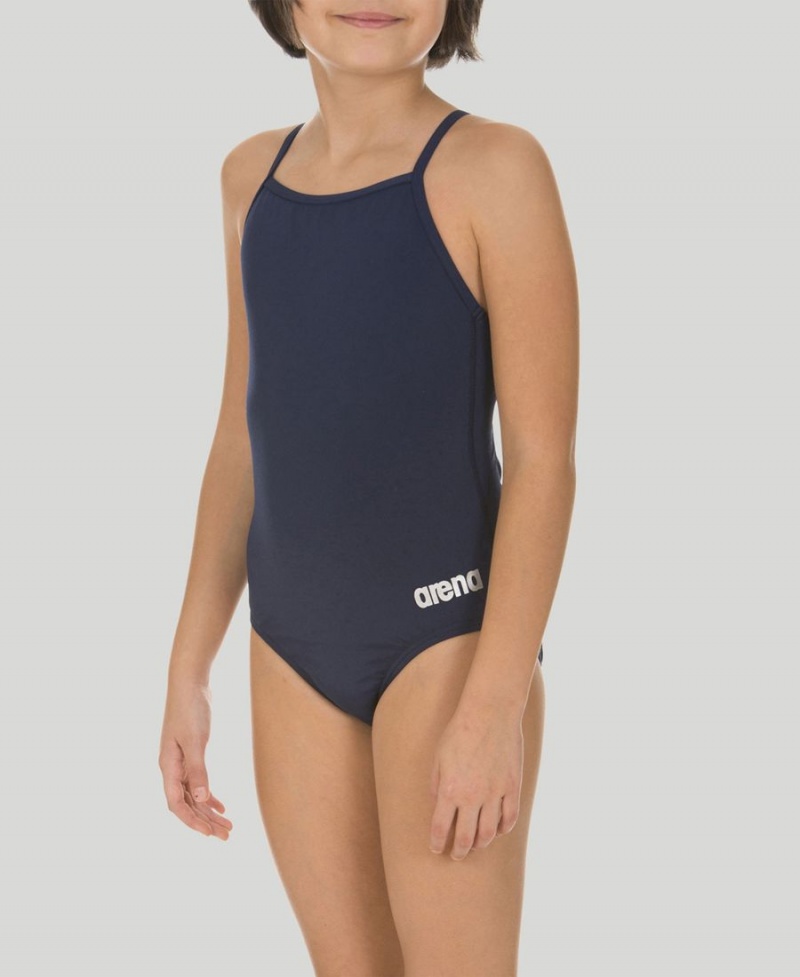 Maillot de Bain Arena Master Youth Light Drop Back Bleu Marine Fille | NKS-77629407