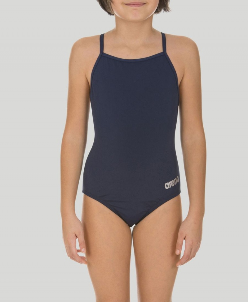 Maillot de Bain Arena Master Youth Light Drop Back Bleu Marine Fille | NKS-77629407