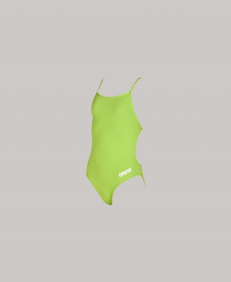 Maillot de Bain Arena Mast Youth Light Tech Back Vert Fille | RVH-11929637