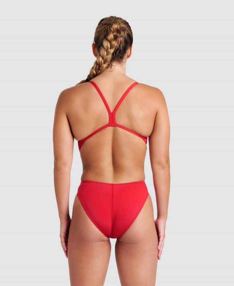 Maillot de Bain Arena Team Challenge Back Rouge Fille | HCT-22177031