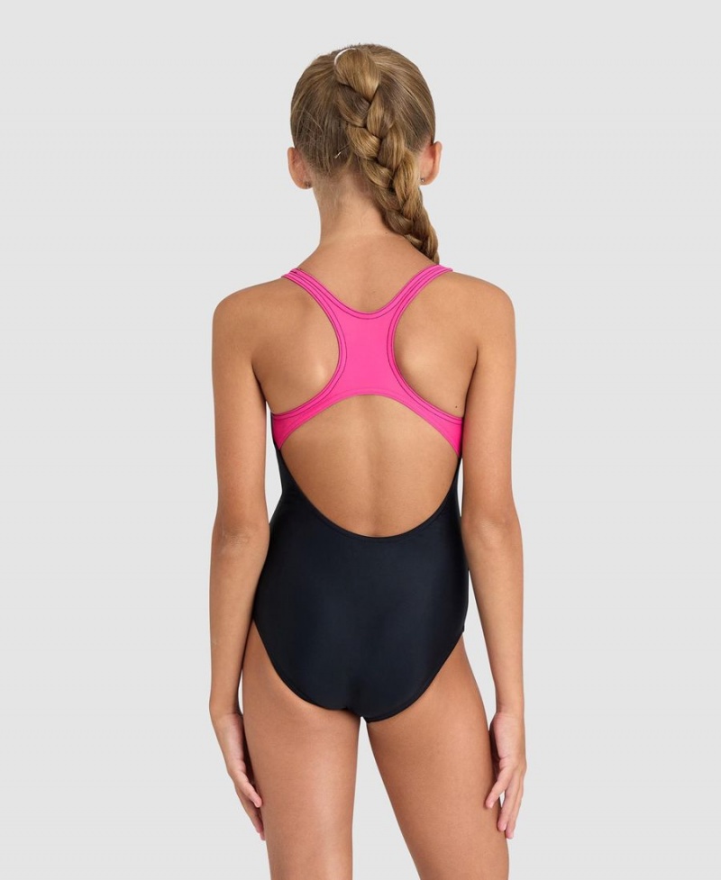 Maillot de Bain Arena Shading Pro Back Noir Rose Fille | QNY-67560305