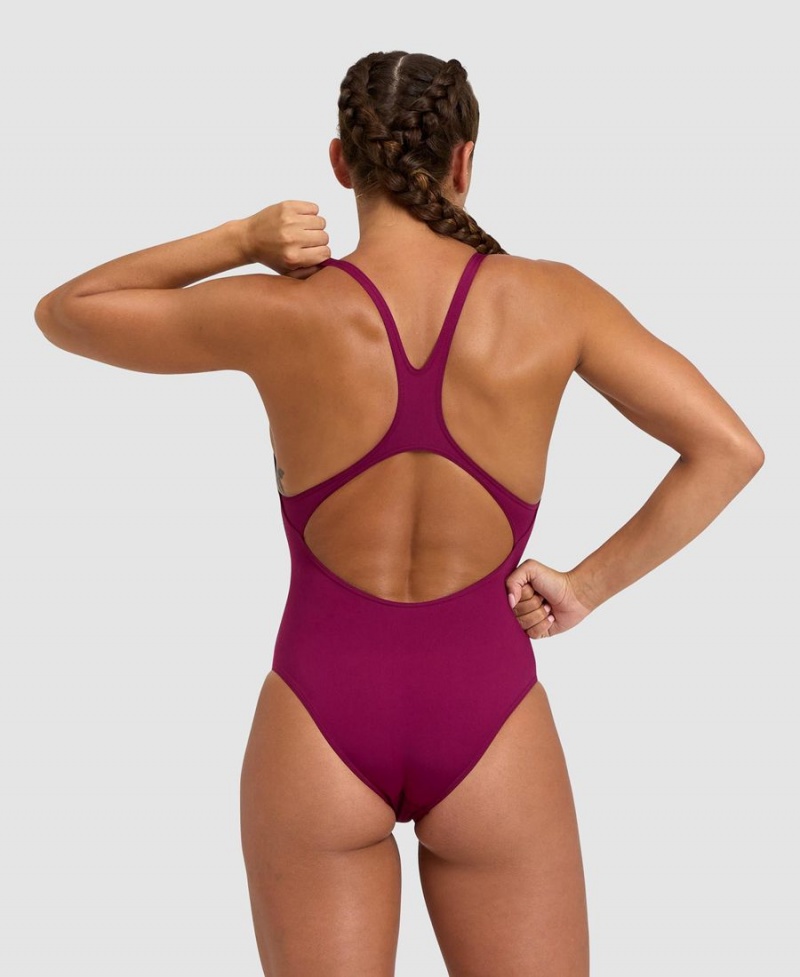 Maillot de Bain Arena Team Swim Pro Solid Bordeaux Fille | EMW-77547719