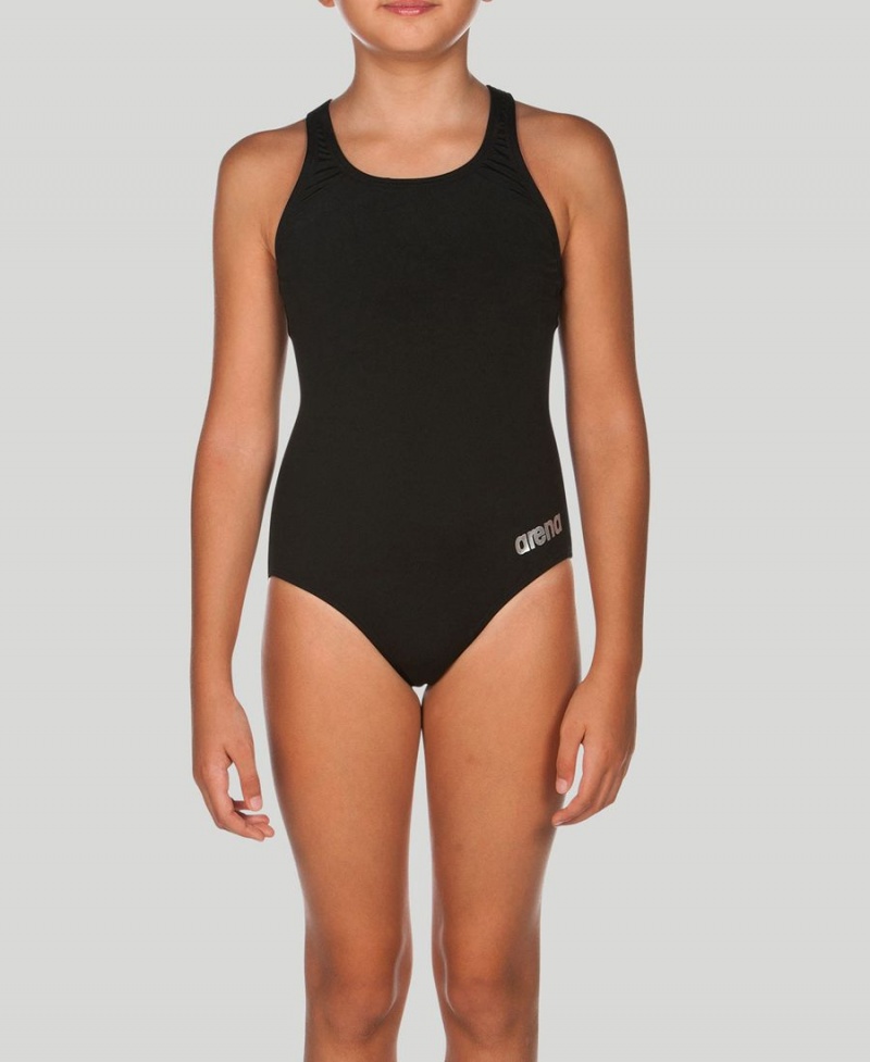 Maillot de Bain Arena Madison Youth Swim Pro Back Noir Fille | XUJ-28646215