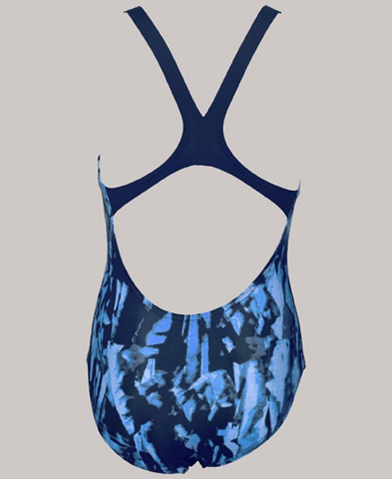 Maillot de Bain Arena Painted Youth Swim Pro Back Bleu Fille | TBO-47176192