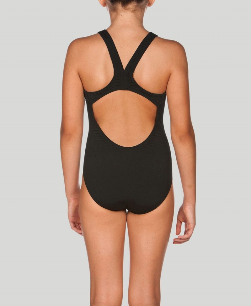 Maillot de Bain Arena Madison Youth Swim Pro Back Noir Fille | XUJ-28646215