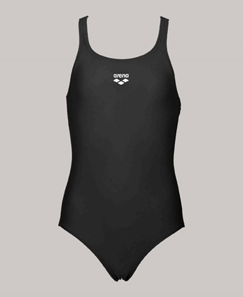 Maillot de Bain Arena LTS Youth Swim-Pro Back Noir Fille | QBO-94357700