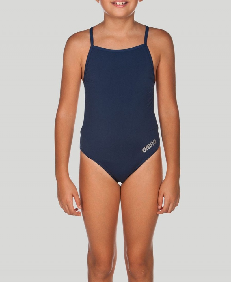 Maillot de Bain Arena Mast Youth Light Tech Back Bleu Marine Fille | VOA-98036554