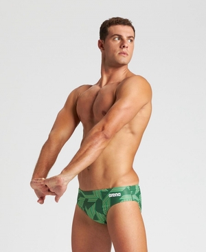 Slip de Bain Arena Puzzled Vert Multicolore Gar?on | UWN-03286533