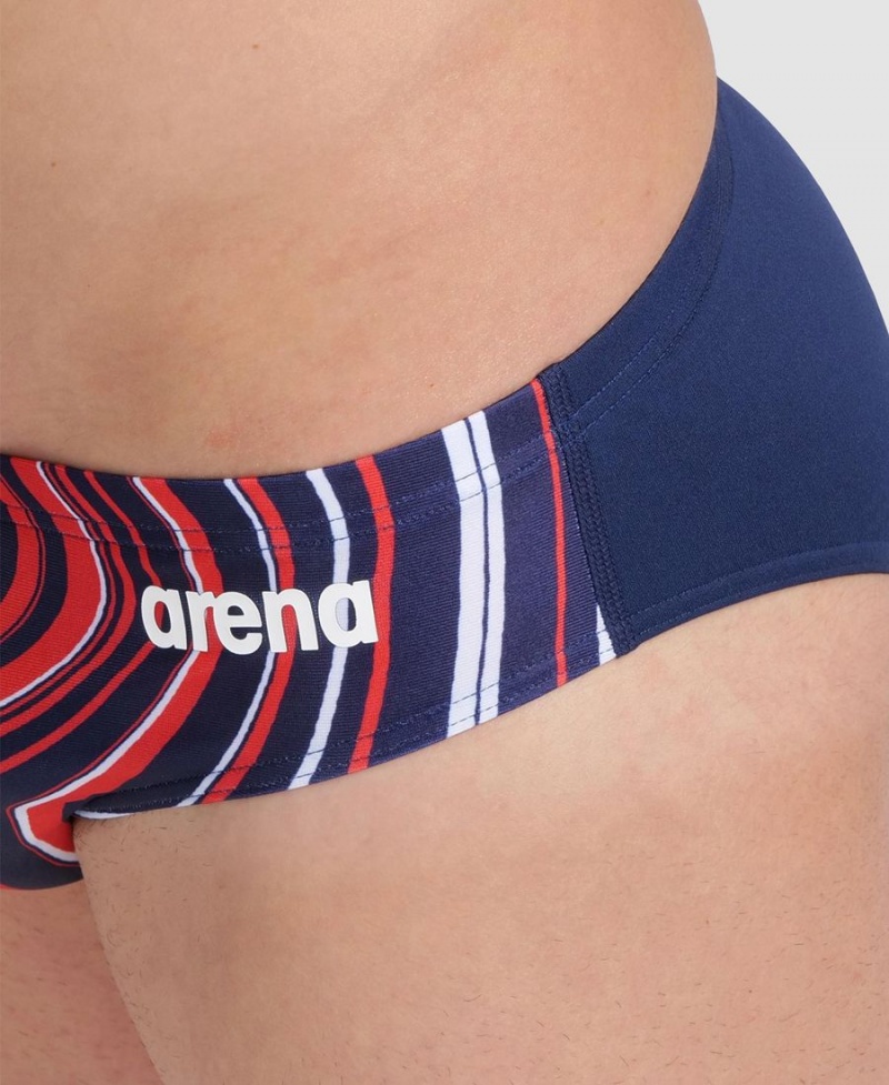 Slip de Bain Arena Marbled Bleu Marine Rouge Multicolore Gar?on | QQT-44397833