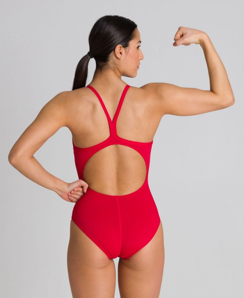 Maillot de Bain Arena Spraypaint Light Drop Back Rouge Fille | BIF-39437471