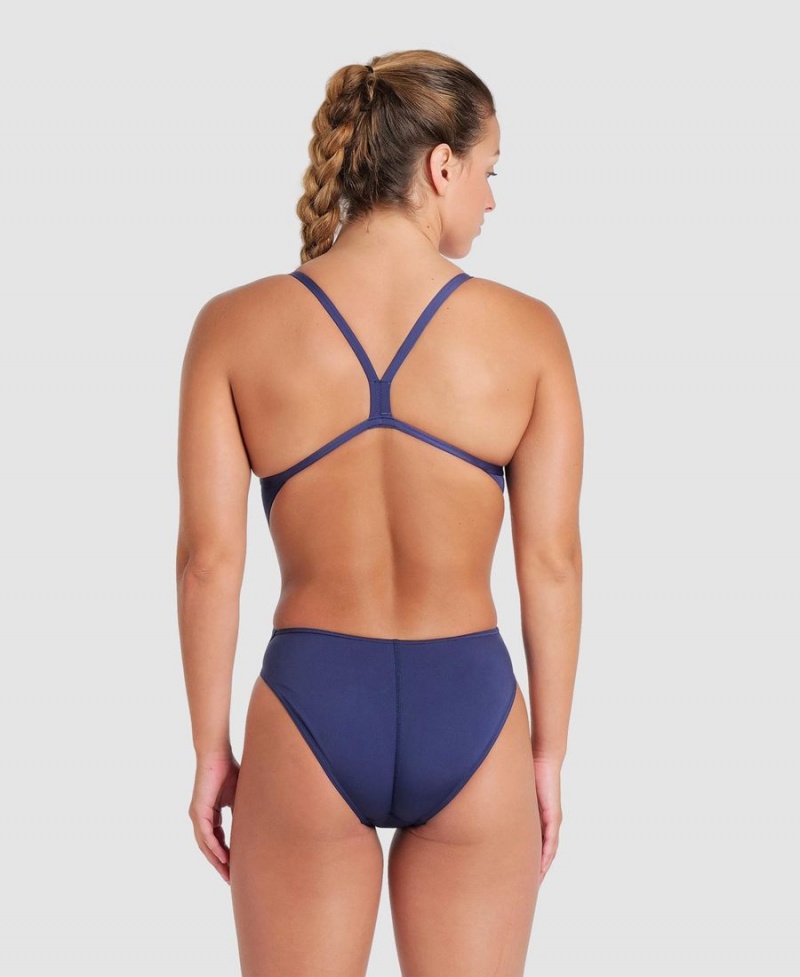 Maillot de Bain Arena Team Challenge Back Bleu Marine Fille | SRX-98115171