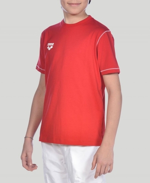 T-Shirt Arena Youth Team Line Corta Sleeve Rouge Fille | KST-78377821