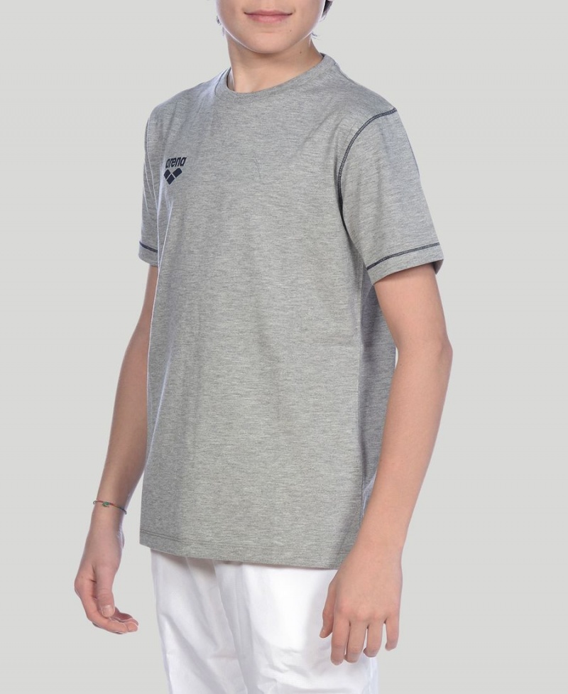 T-Shirt Arena Youth Team Line Corta Sleeve Grise Fille | OIL-82608036