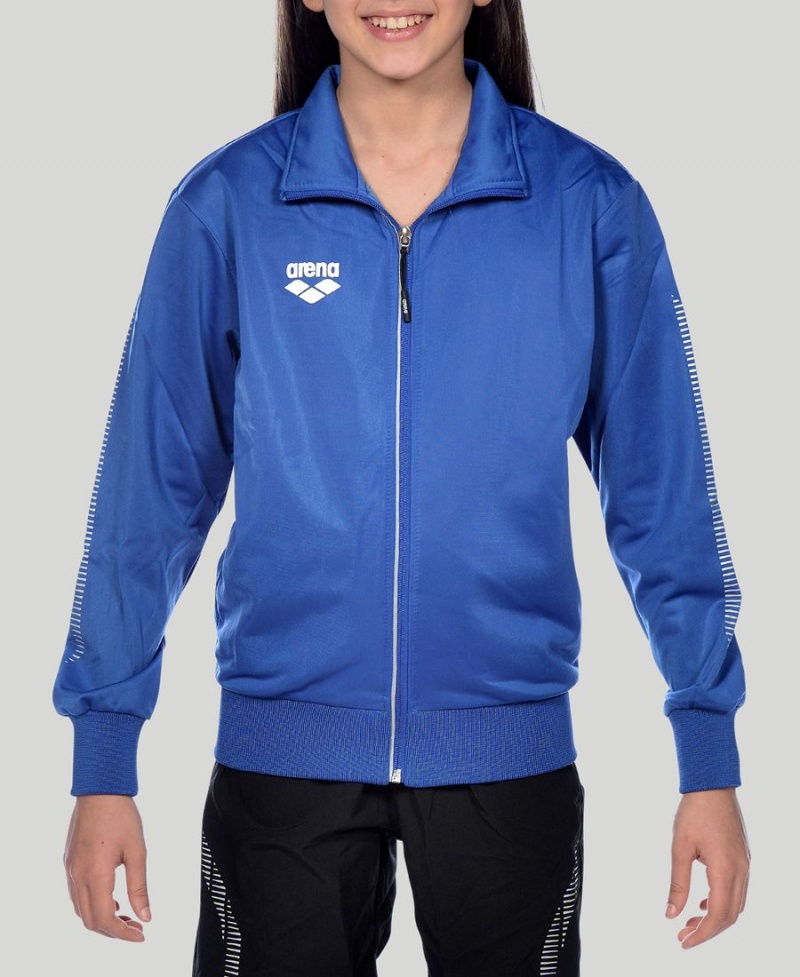 Veste Arena Youth Team Line Tricoté Poly Bleu Fille | XWZ-69370192