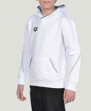 Sweat a Capuche Arena Youth Team Line Long Sleeve Blanche Fille | QBK-28864808