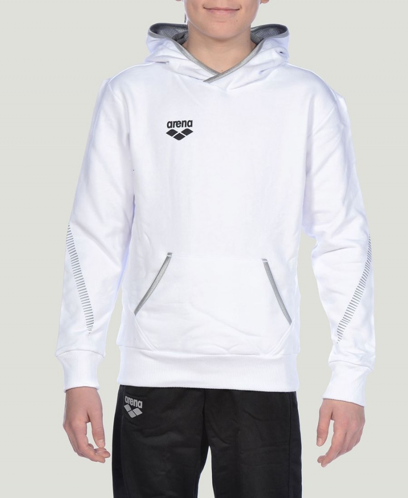 Sweat a Capuche Arena Youth Team Line Long Sleeve Blanche Fille | QBK-28864808