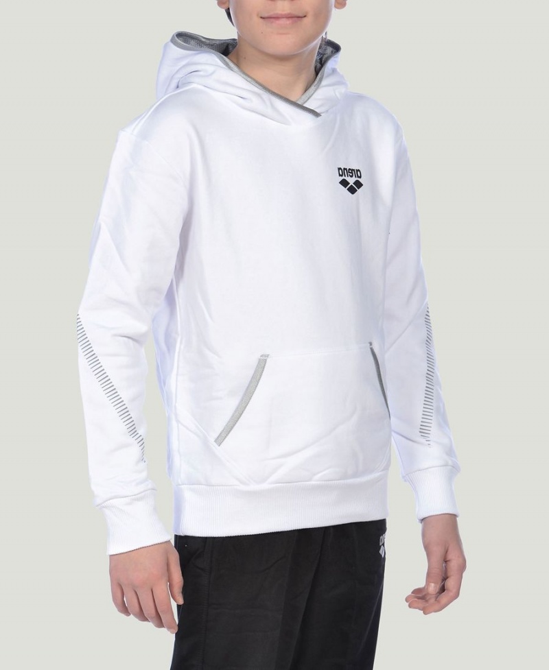 Sweat a Capuche Arena Youth Team Line Long Sleeve Blanche Fille | QBK-28864808