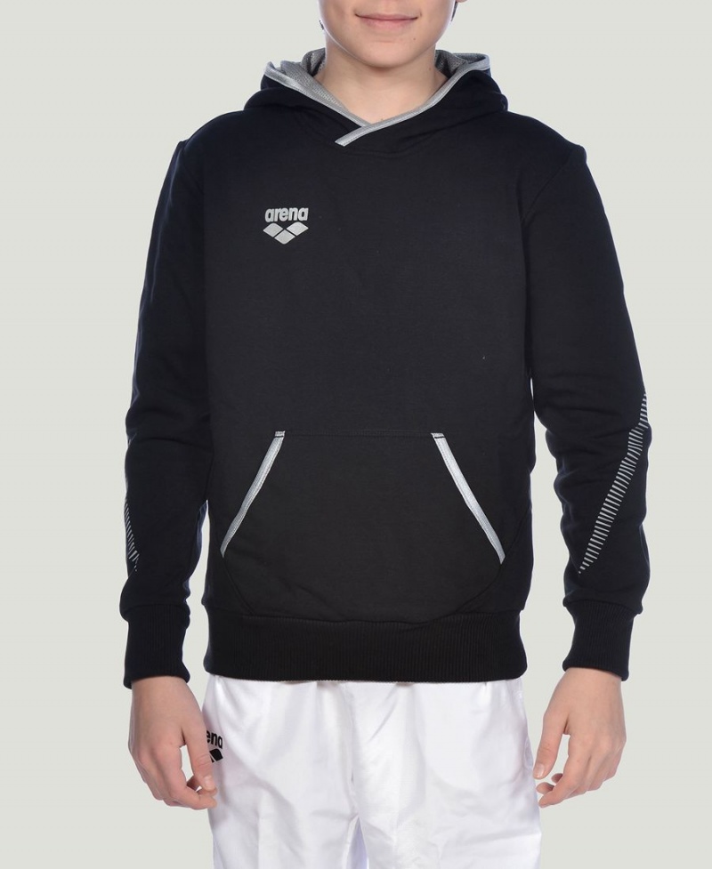 Sweat a Capuche Arena Youth Team Line Long Sleeve Noir Fille | AVF-23774570