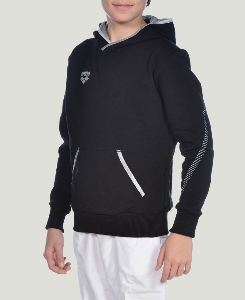 Sweat a Capuche Arena Youth Team Line Long Sleeve Noir Fille | AVF-23774570