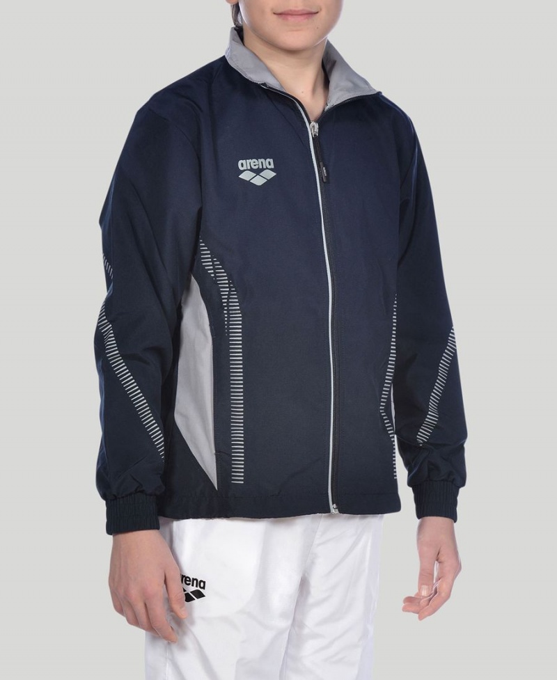 Veste Arena Youth Team Line Warm-Up Bleu Marine Fille | EOJ-42494128