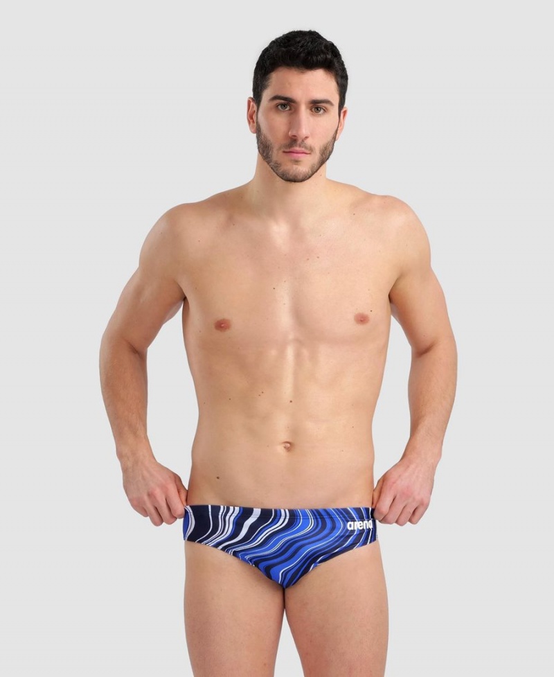 Slip de Bain Arena Marbled Bleu Marine Multicolore Gar?on | KLR-88287029