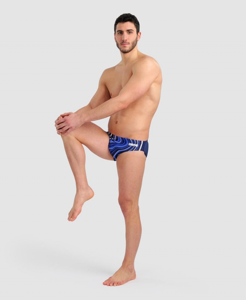 Slip de Bain Arena Marbled Bleu Marine Multicolore Gar?on | KLR-88287029