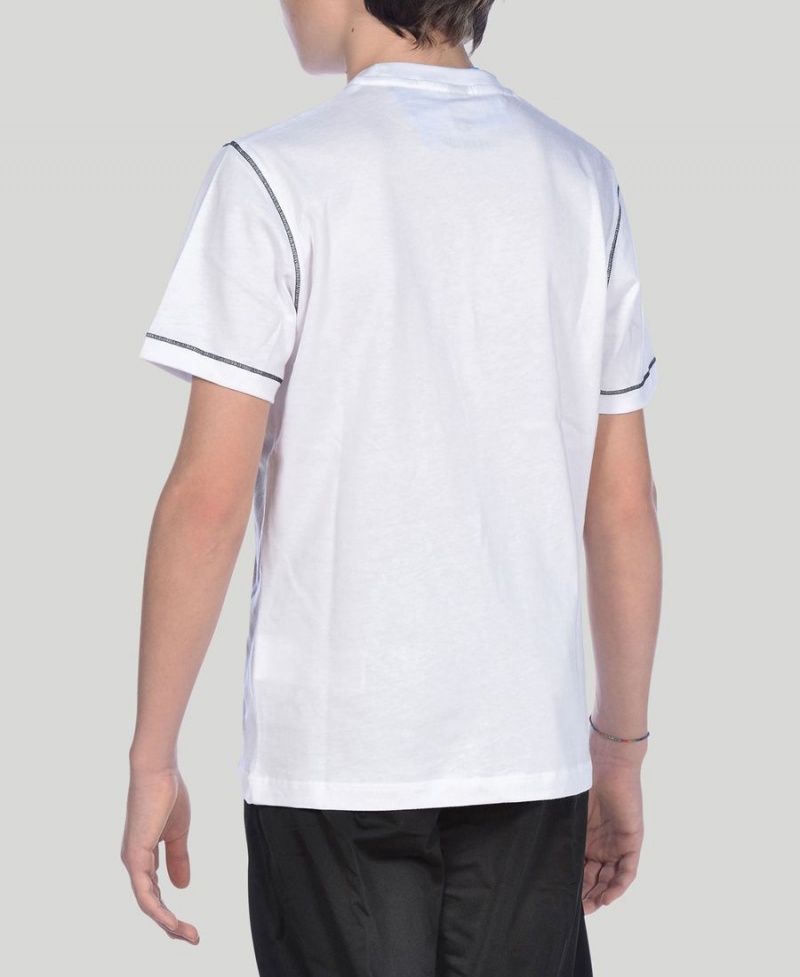 T-Shirt Arena Youth Team Line Corta Sleeve Blanche Gar?on | FDT-14433992