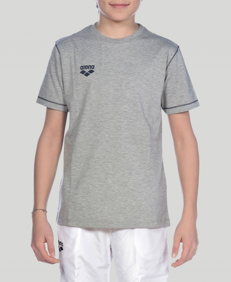 T-Shirt Arena Youth Team Line Corta Sleeve Grise Gar?on | PTB-51194185