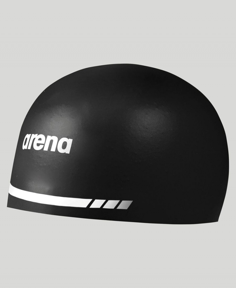 Bonnet de Bain Arena 3D Soft Noir Blanche | CXK-99194152