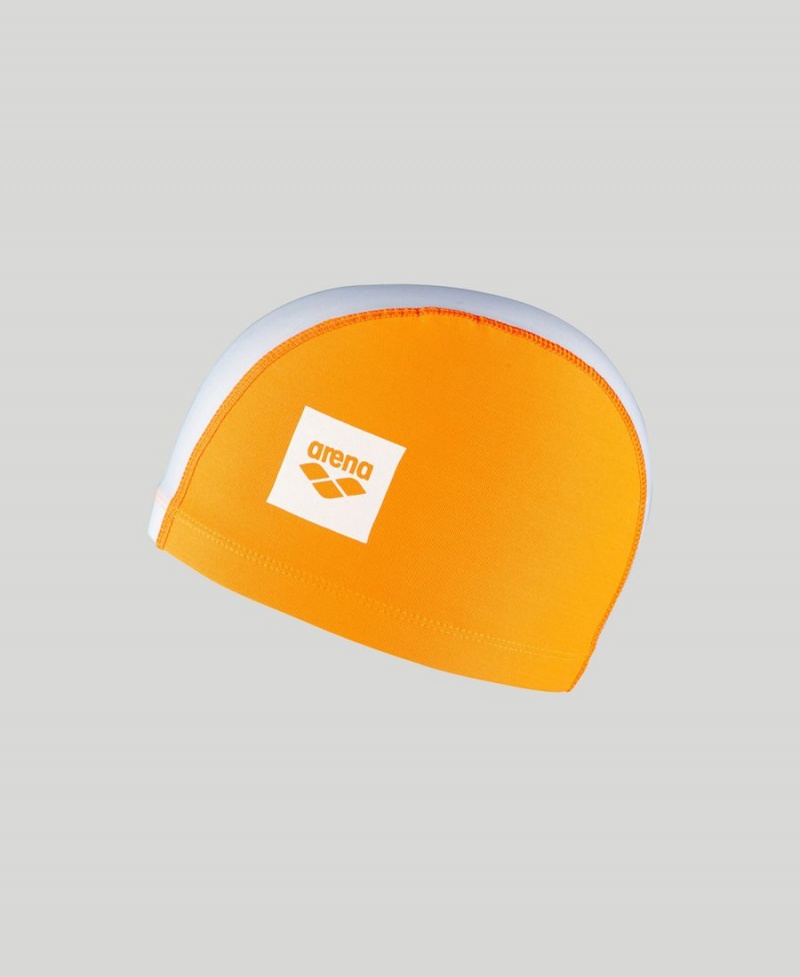 Bonnet de Bain Arena Unix II Junior Orange Blanche | FOO-15804214