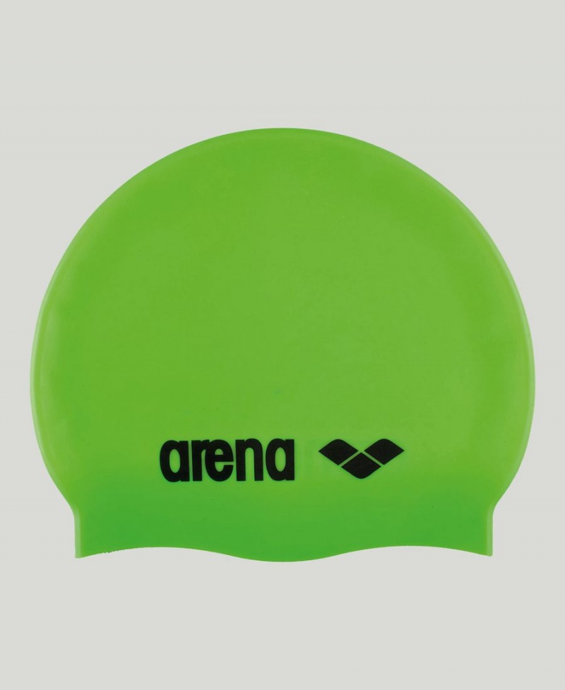 Bonnet de Bain Arena Classiche Silicone Youth Vert | FUV-83694143