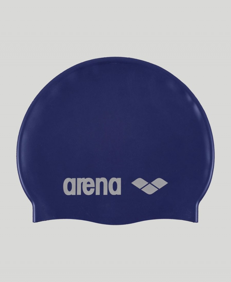 Bonnet de Bain Arena Classiche Silicone Bleu Marine | MLR-31168678