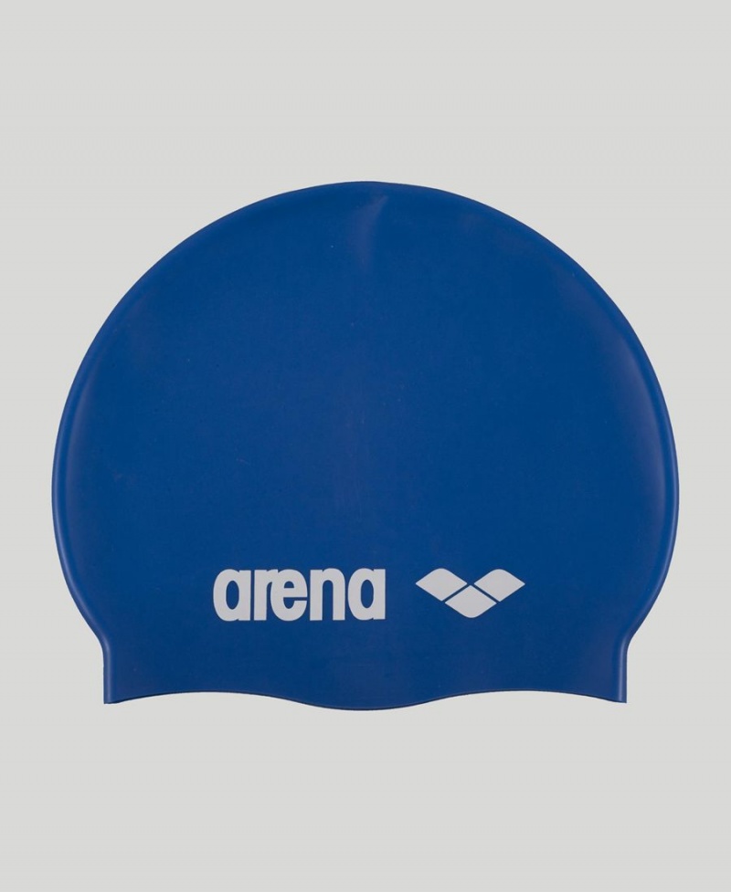 Bonnet de Bain Arena Classiche Silicone Youth Bleu | WGW-31268717