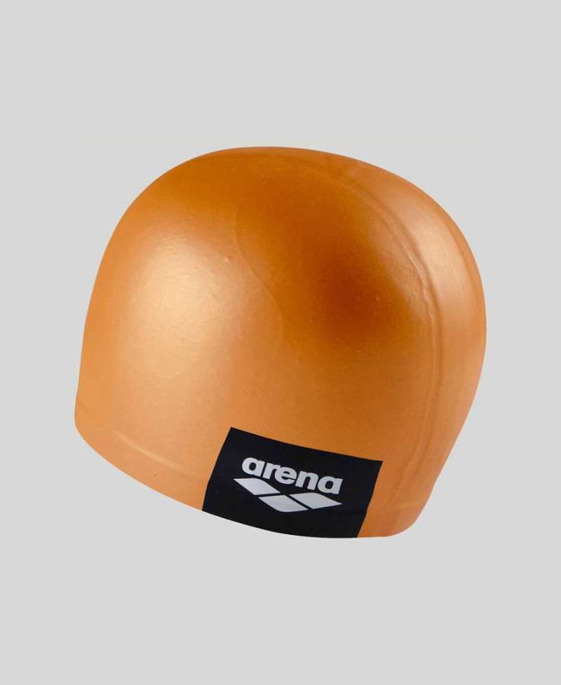 Bonnet de Bain Arena Logo Moulded Silicone Orange | GHX-94552836