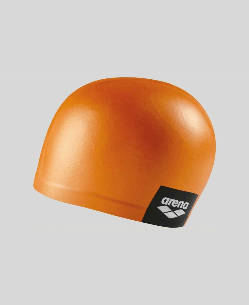 Bonnet de Bain Arena Logo Moulded Silicone Orange | GHX-94552836