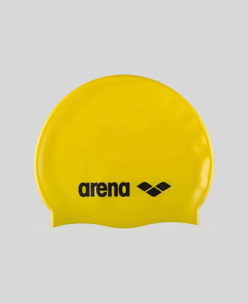 Bonnet de Bain Arena Classiche Silicone Youth Jaune | QAG-98627254