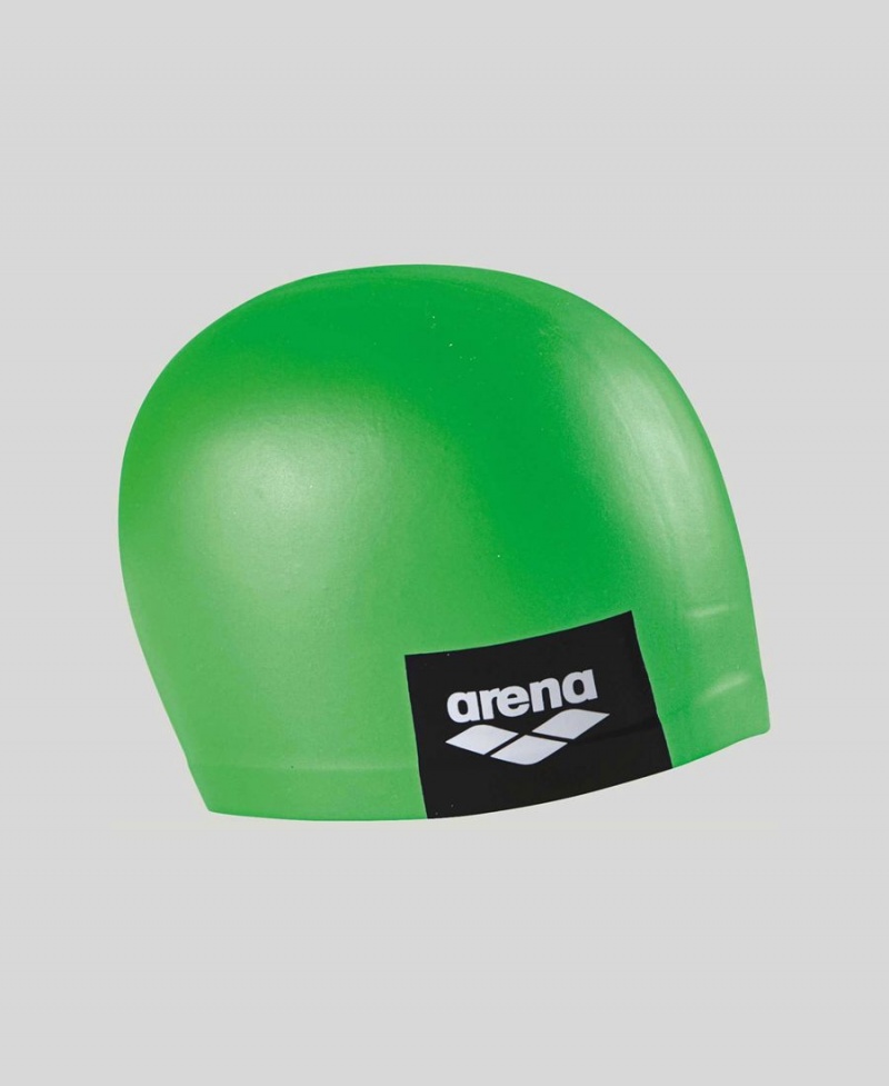 Bonnet de Bain Arena Logo Moulded Silicone Vert | IYR-59841081