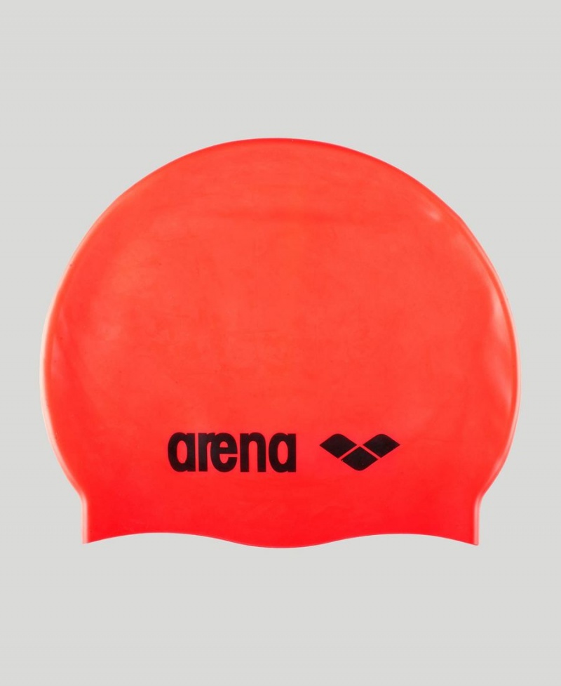 Bonnet de Bain Arena Classiche Silicone Rouge Noir | USD-94824077