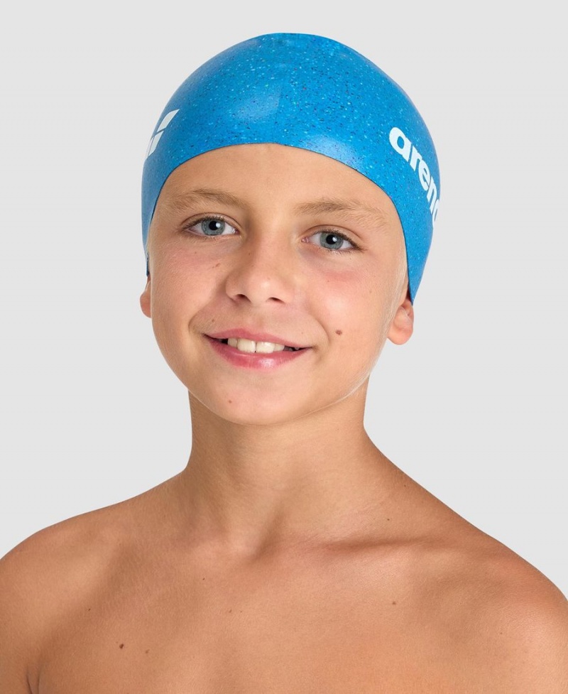 Bonnet de Bain Arena Silicone Jr Bleu | RKQ-36822474