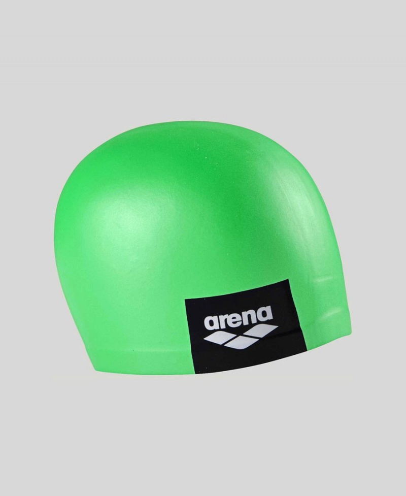 Bonnet de Bain Arena Logo Moulded Silicone Vert | IYR-59841081